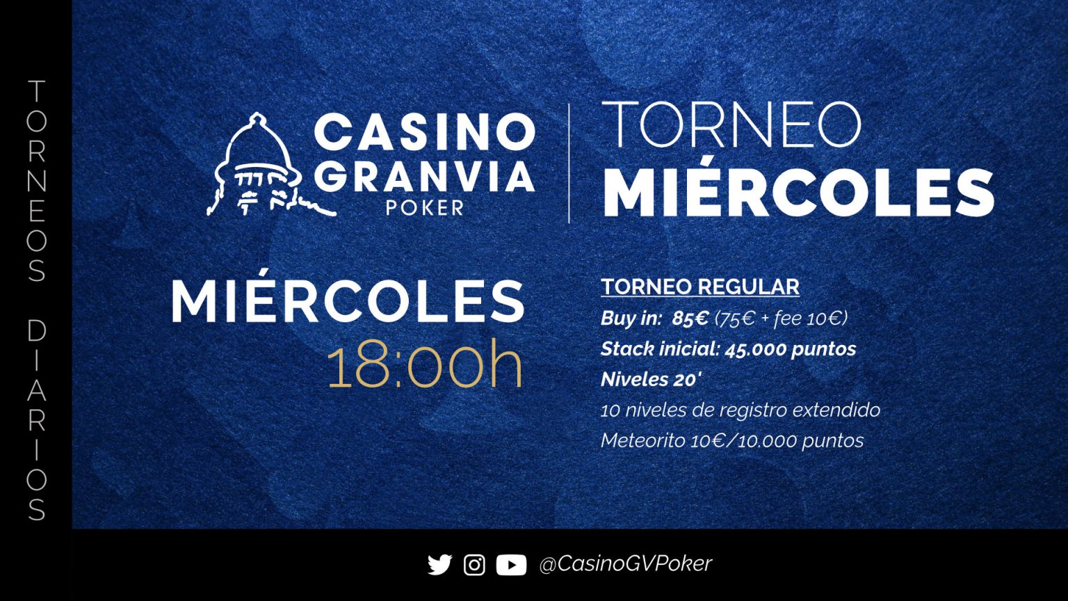 Eventos en 27 Ago 31 Ago › Torneos de poker › Casino Gran Vía Eventos en 27 Ago 31 Ago › Torneos de poker › Casino Gran Vía